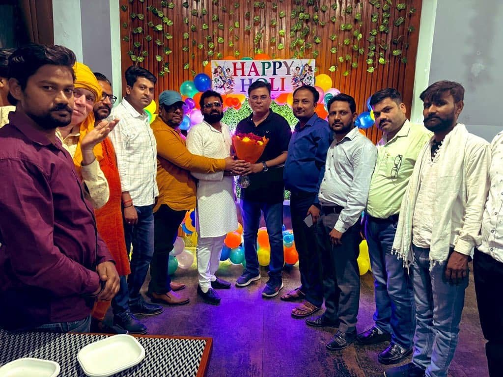 Holi Milan celebration held at Shri Radha Sky Garden, Greater Noida West
