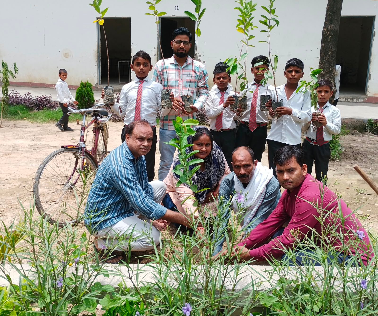 Giving and planting plants in government schools
