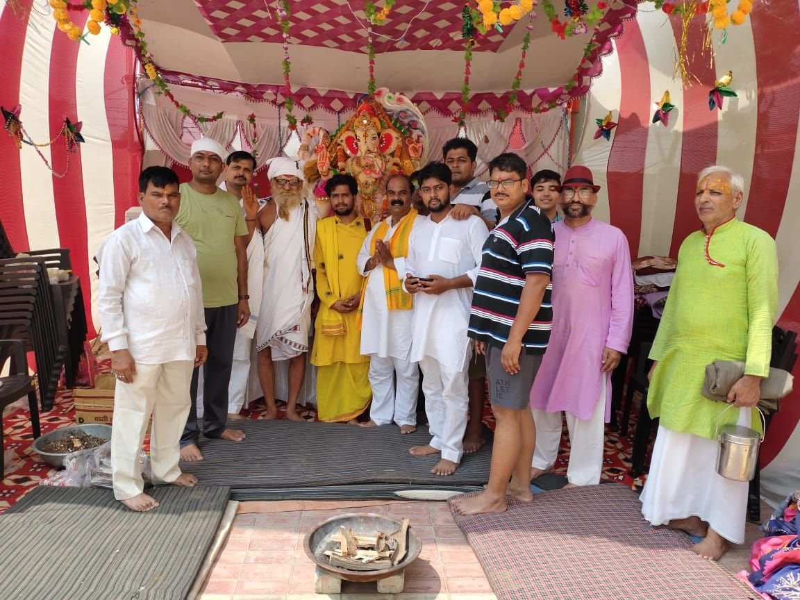 Ganpati Utsav at the society pandal (2021)