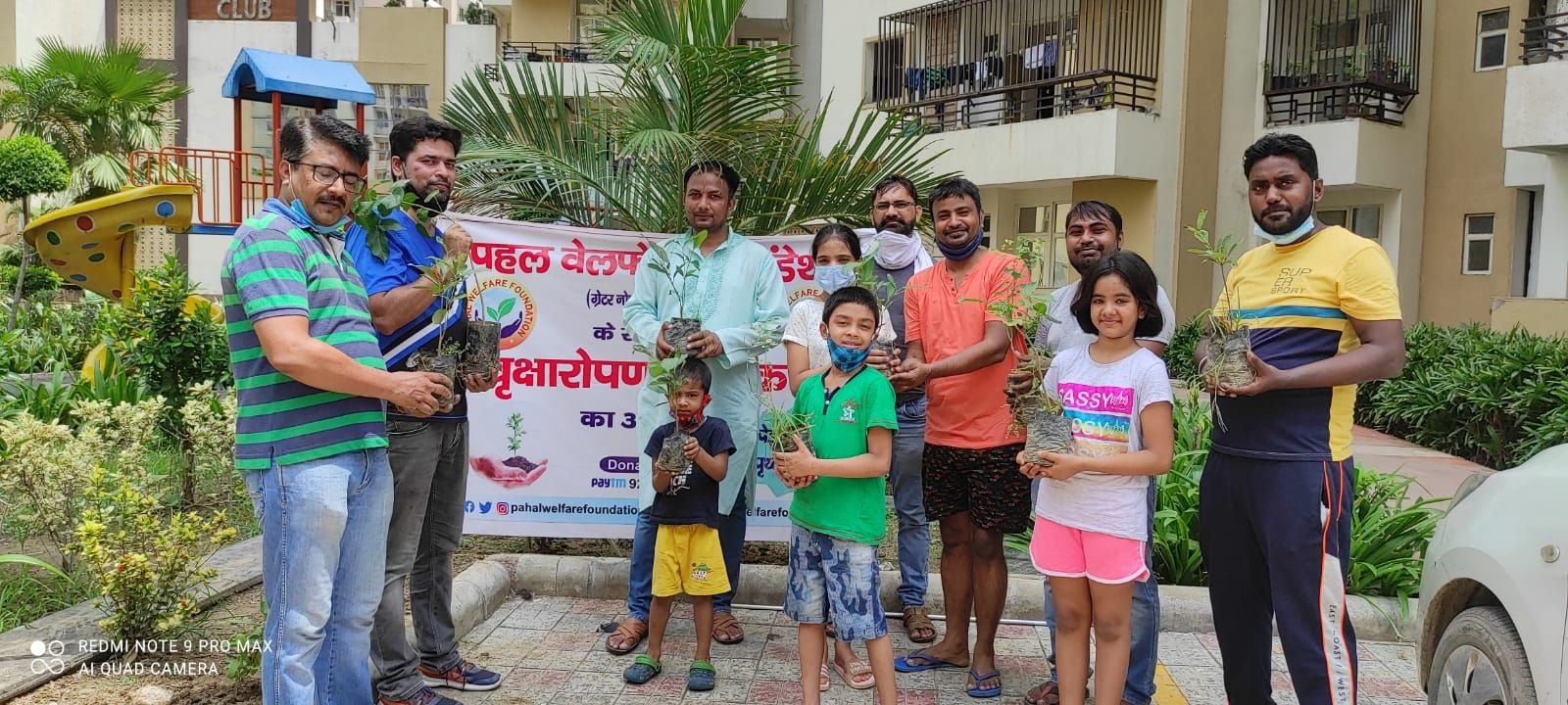 Plantation drive with young volunteers (2021)