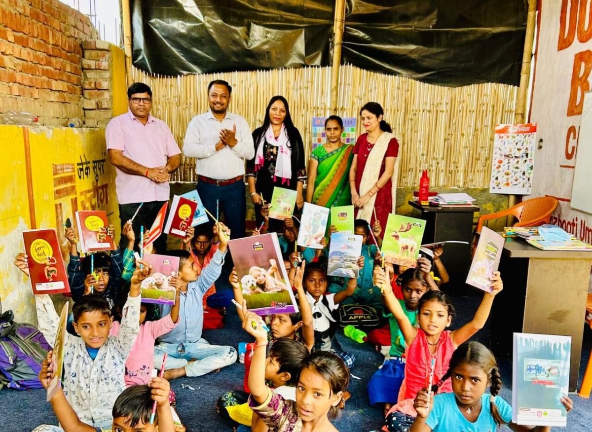 Study material distributed to hundreds of underprivileged students